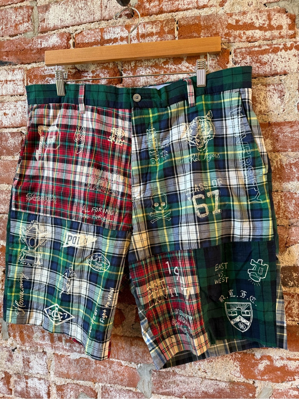 Polo Ralph Lauren Classic Fit Shorts University East Vs West 36 Multiple Colors - Picture 2 of 5